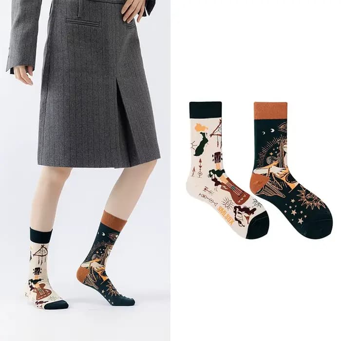 Chaussettes de Noël originales AB, mode européenne et américaine pour hommes et femmes - Chaussettes