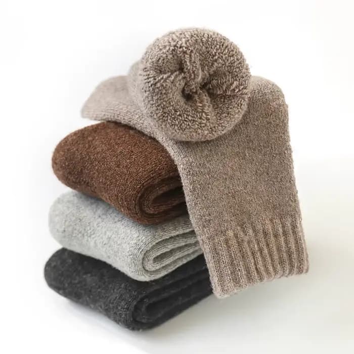 4 paires de chaussettes en laine pour enfants, épaisses et chaudes en hiver, adaptées aux randonnées