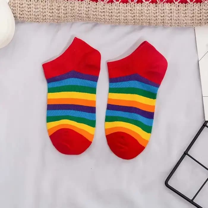 Chaussettes en coton Harajuku pour filles, chaussettes mignonnes, cheville allongée, dames, drôle, K