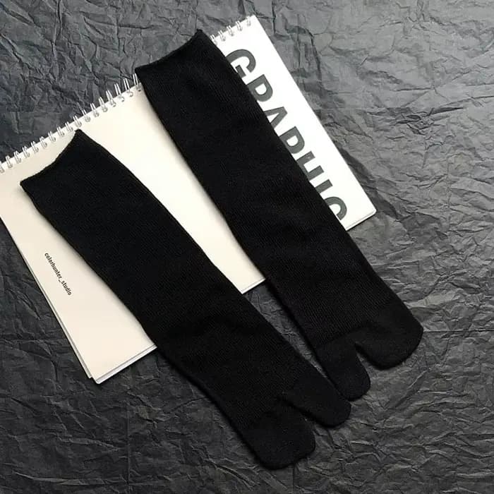 Chaussettes en coton fendu pour hommes et femmes, respirantes, simples, confortables, japonaises, Ha