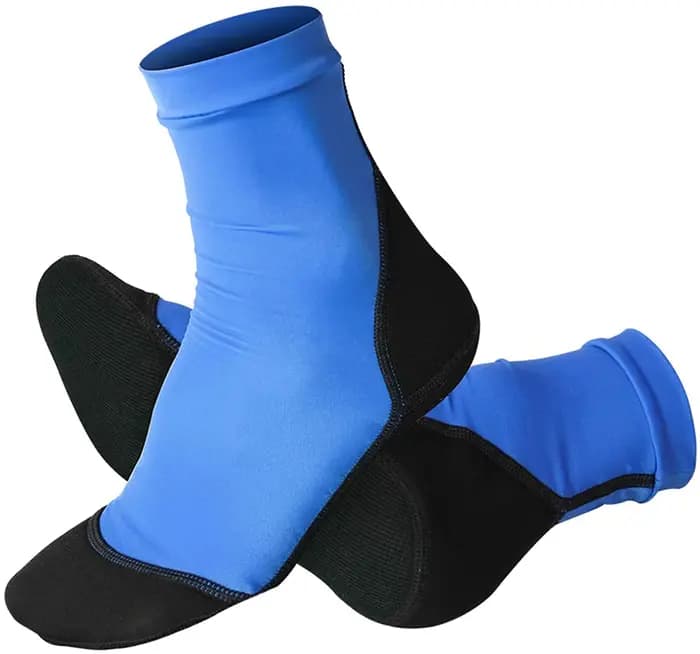 Chaussettes à ailerons en néoprène pour sable, plage, volley-ball, football, dessus fin en Polyester