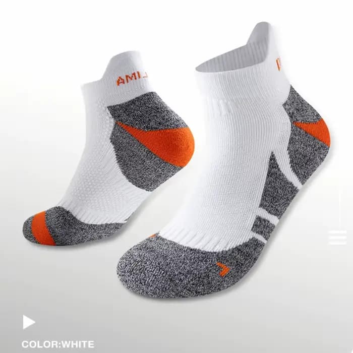 Chaussettes de course professionnelles pour marathon, pour hommes et femmes, épaisses et rembourrées