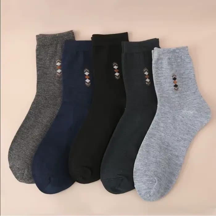 5 paires/lot hommes mode chaussettes épaissies quatre saisons loisirs respirant déodorant mi Tube co