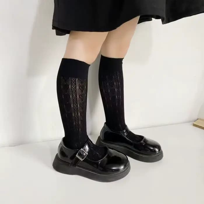 Chaussettes d'été ajourées en forme de cœur pour filles, style Lolita, couleur bonbon, chaussettes h