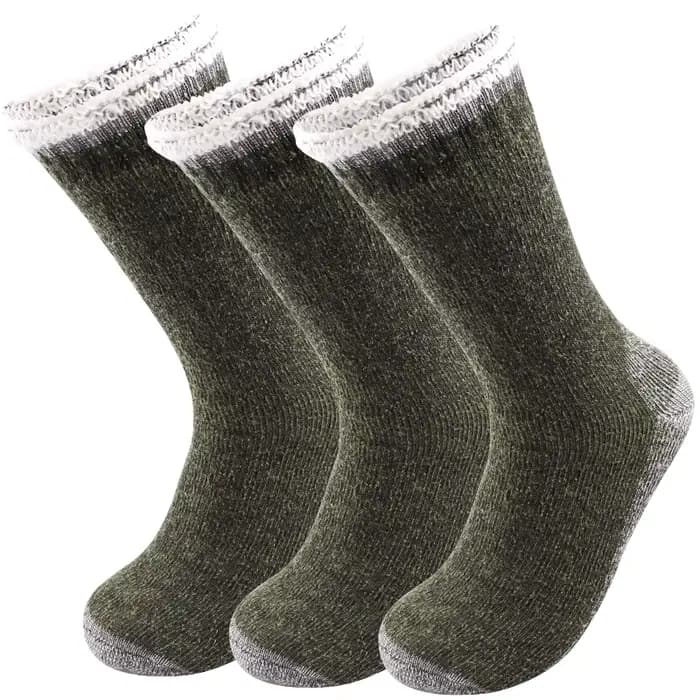 3 paires de chaussettes en laine mérinos Super épaisse pour hommes, chaussettes thermiques en cachem
