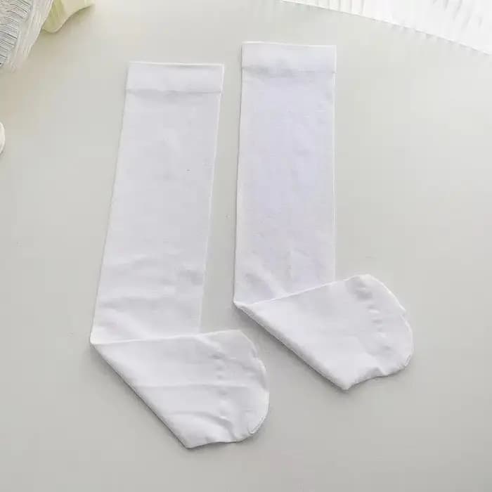 Chaussettes Lolita en Velours Doux avec Nministériels d Papillon pour Bébé Fille, Bas à la Mode Pink