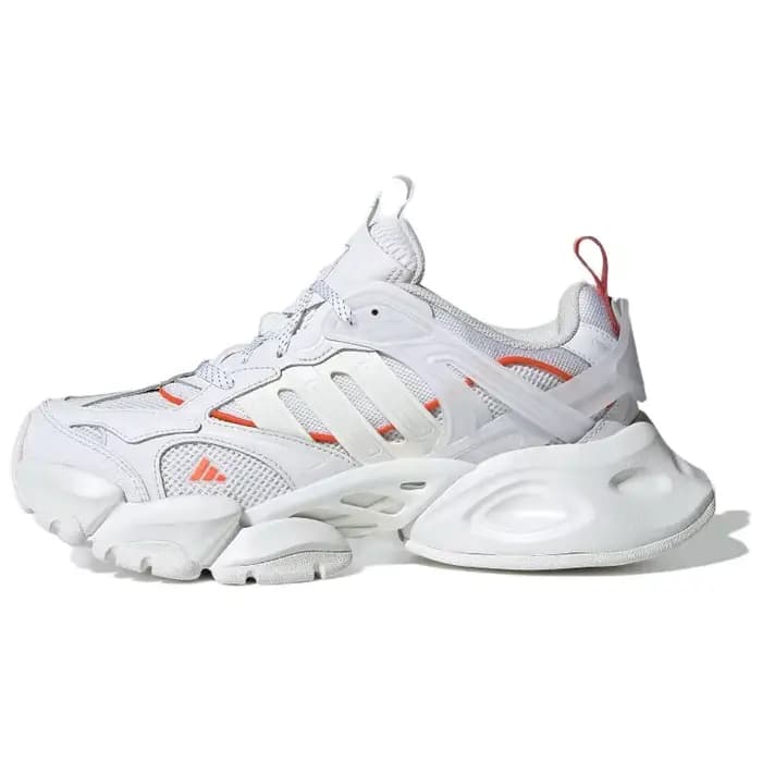 Adidas XLG Runner Deluxe Baskets basses unisexes, blanc orange, confortables, décontractées, légères