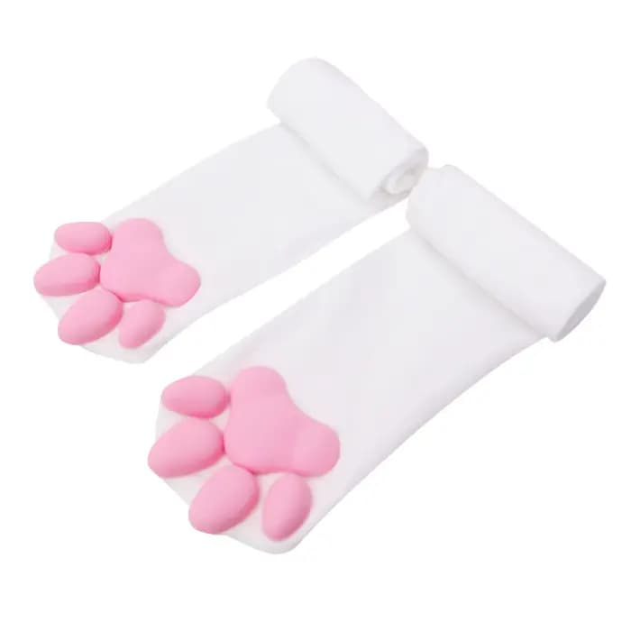 Chaussettes 3D Cat Paw pour femmes et filles, Kawaii, Cat Claw Parker, Cuissardes, Cadeau mignon, Lo