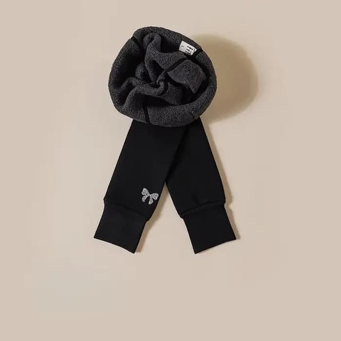 Collants chauds d'hiver pour filles, doublure polaire, Leggings brodés avec nœud papillon, bas migno