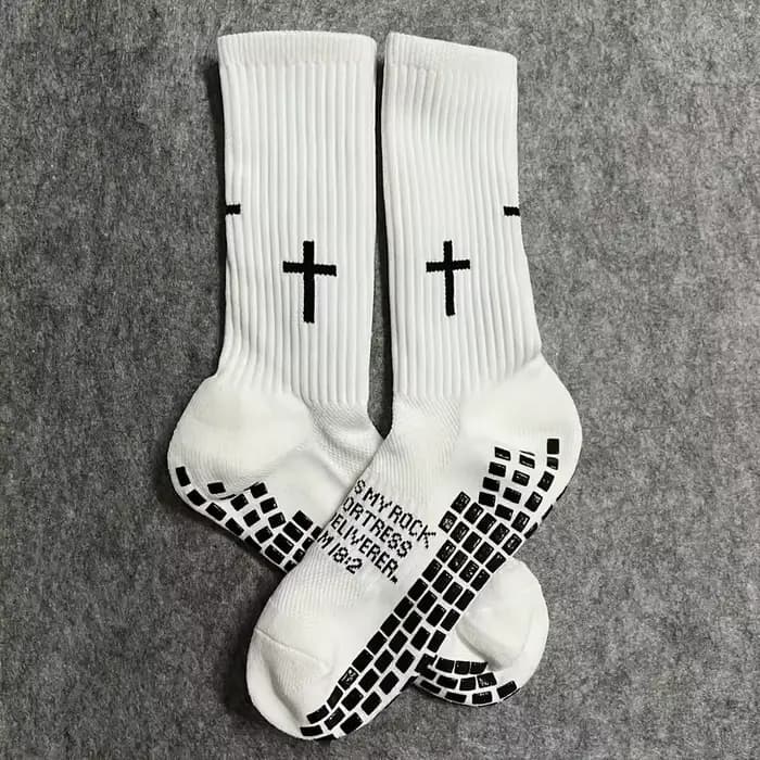 Chaussettes de Yoga avec Logo croisé, antidérapantes, absorbant la sueur, pour hommes et femmes, cha