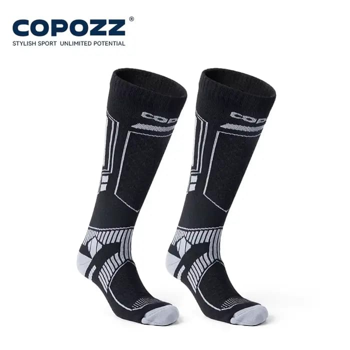 COPOZZ chaussettes de Ski en laine mérinos hommes femmes chaussettes de randonnée en plein air épais