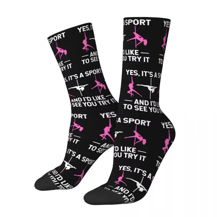 Pole Dance Yes Its A dehors and I Like to See You Chaussettes pour hommes, bas d'hiver, chaussettes