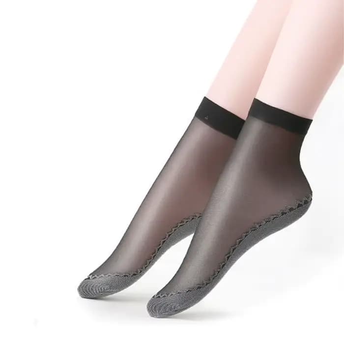 5 paires/lot femmes printemps été chaussettes souples chaussettes en soie fine antidérapant bas épis