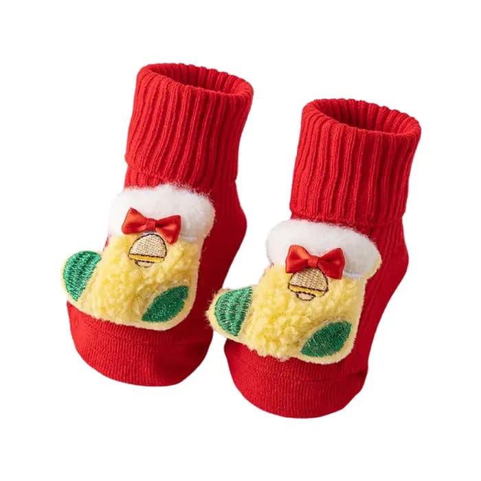 Chaussettes de noël pour bébé, pour filles et garçons, chaussettes de sol antidérapantes, mignonnes