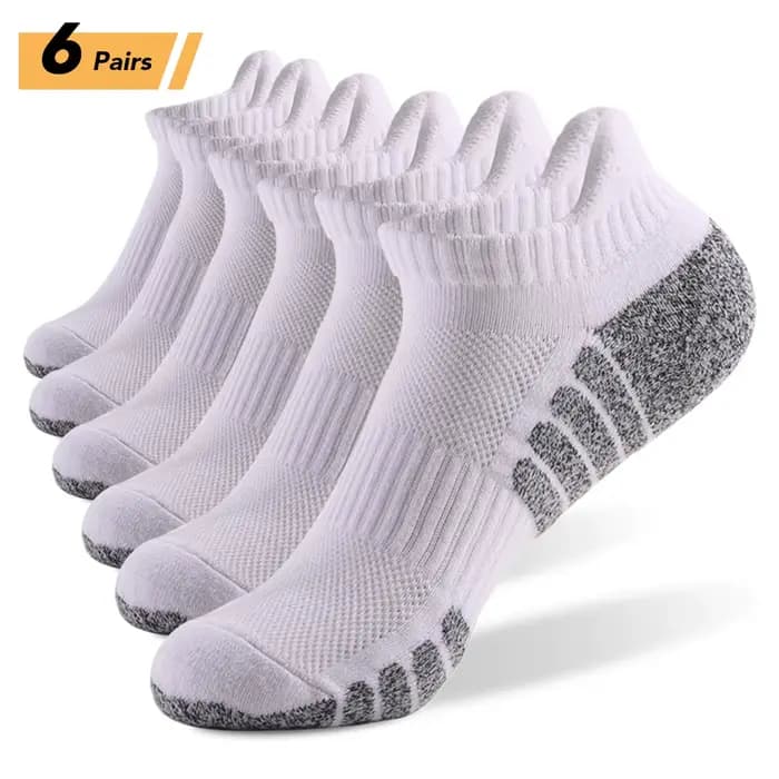 6/12 paires de chaussettes de Sport à la cheville, chaussettes athlétiques basses, chaussettes en tr