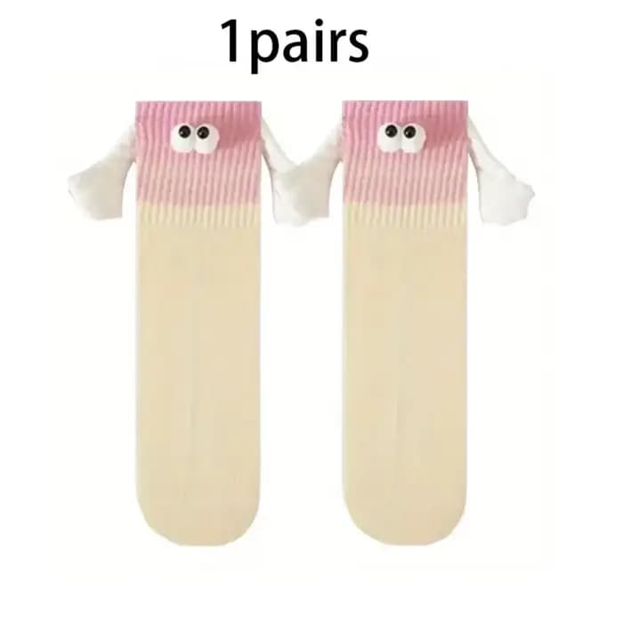 Chaussettes magnétiques main dans la main pour couples amis cadeau amusant chaussettes fantaisie pou