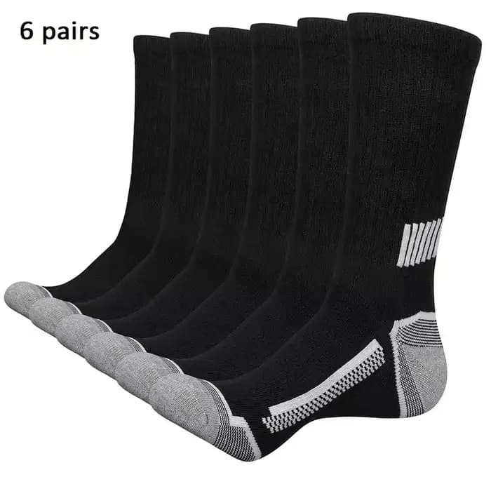 6 paires de chaussettes de sport pour hommes, absorbant la transpiration, confortables et respirante