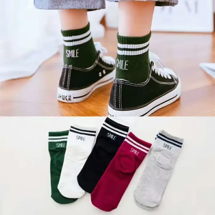 5 paires Pack femmes chaussettes fille dessin animé Bar ours belle joyeux drôle sourire mignon Kawai