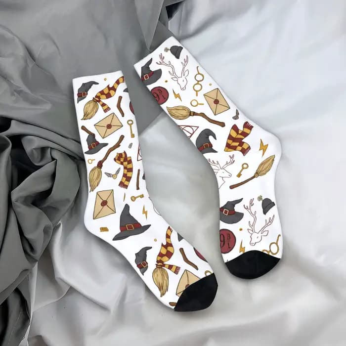 H-Harry P-Potter bas chaussettes drôles chaussettes respirantes pour hommes conception d'escalade d'