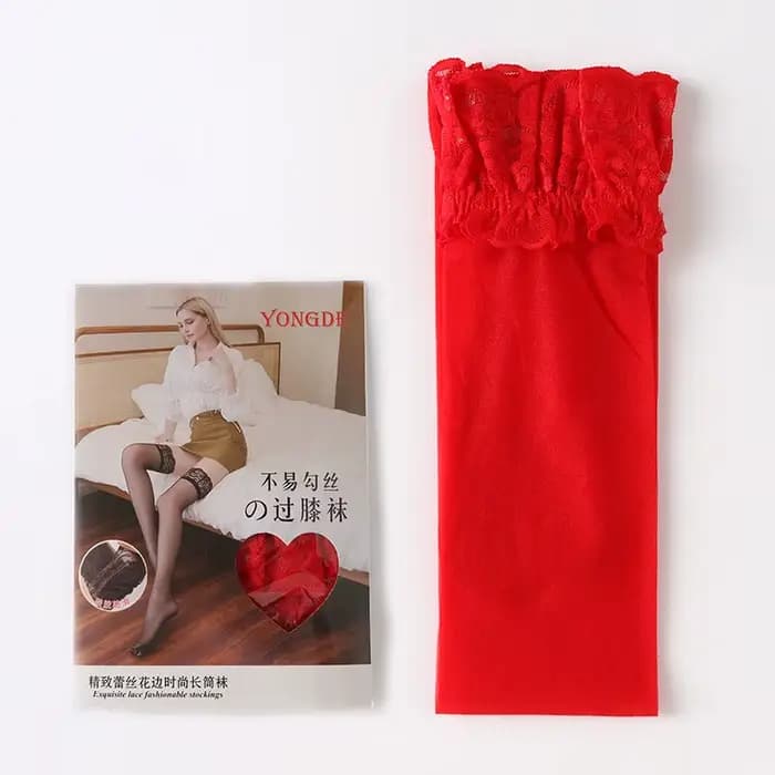 Mode dames Sexy sur le genou longues chaussettes femmes couleur unie douce filles cuisse haute bas g
