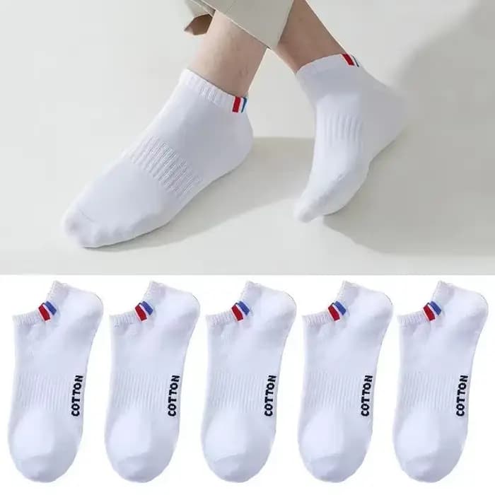 5/10 paires de chaussettes de cheville simples à doublure solide pour hommes, chaussettes confortabl