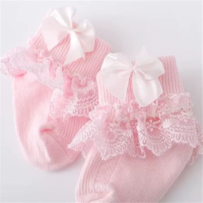 Lawadka 4 paires/lot nouveau-né bébé chaussettes pour filles coton dentelle infantile filles chausse