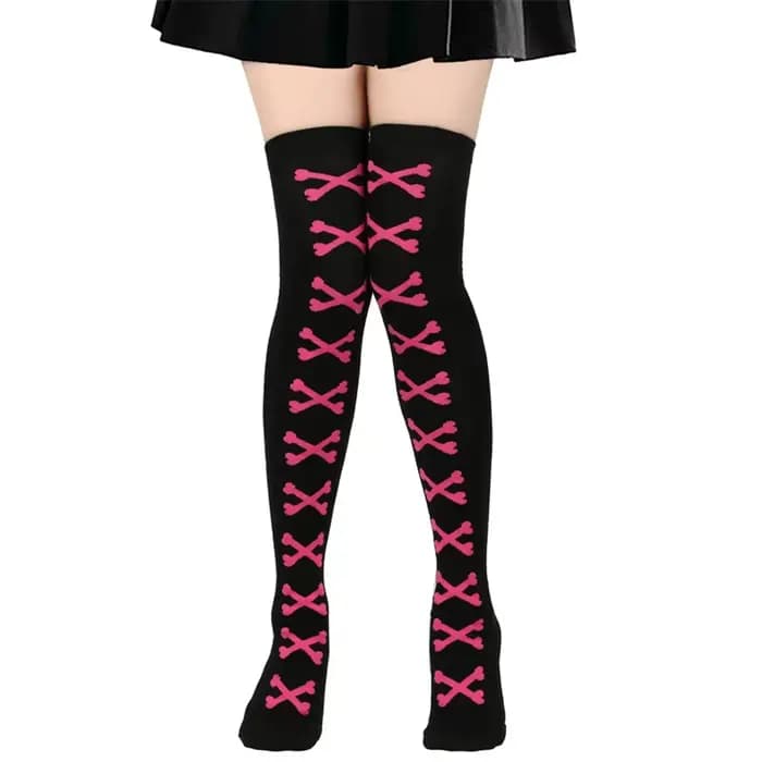 Chaussettes hautes pour femmes, chaussettes de bottes en tricot torsadé au-dessus du genou, os crois