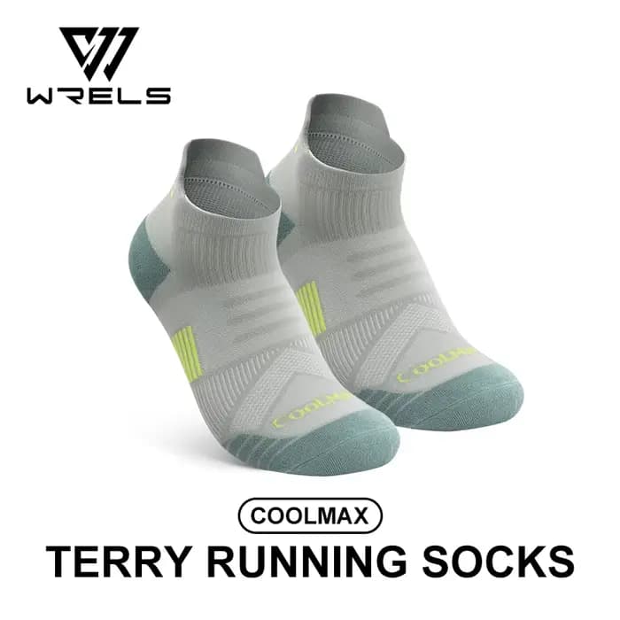 WRELS Coolmax Chaussettes de sport respirantes, anti-humidité, avec soutien de la voûte plantaire, c