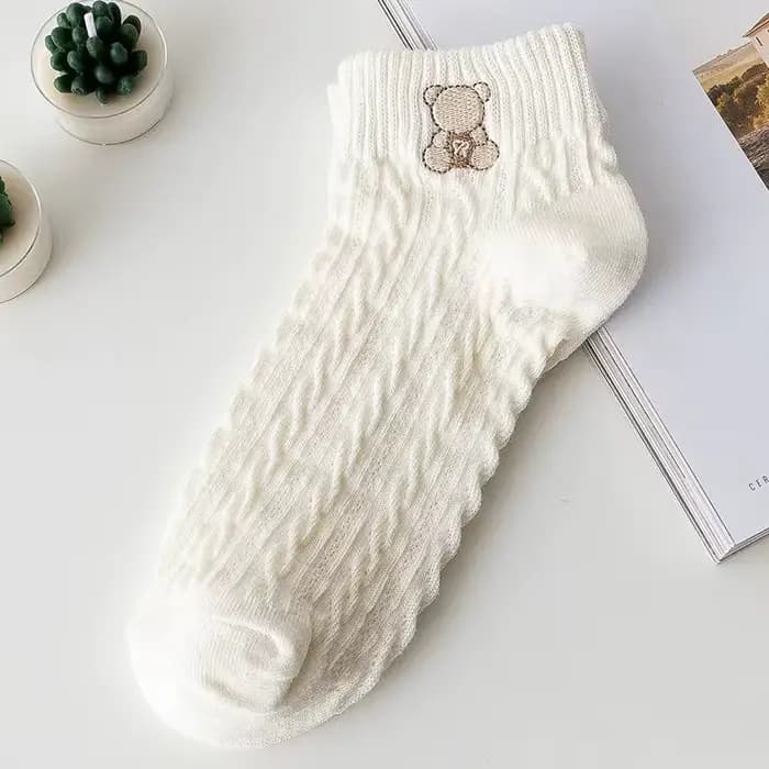 Chaussettes d'Été Blanches en Coton pour Femme et Fille, Imprimé, Harajuku, à la Mode, Lolita, École