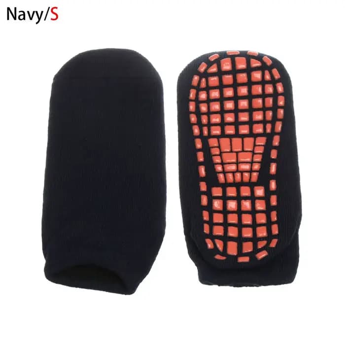Chaussettes de sol respirantes en coton chaud pour trampoline, antidérapantes avec points de colle e