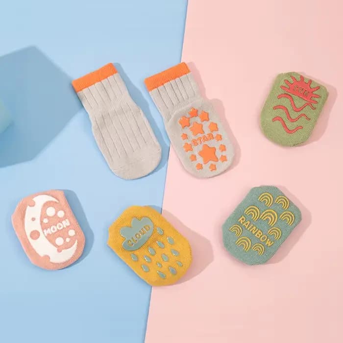 5 paires de chaussettes de sol en tricot mignonnes et décontractées, chaussettes en coton doux et co