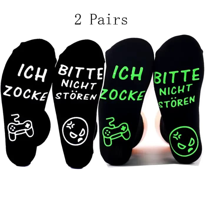2/3 paires hommes chaussettes en caoutchouc allemagne lettre antidérapant homme décontracté drôle mâ