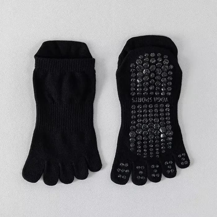 Chaussettes de Yoga à bout complet pour femmes, en coton et Silicone, antidérapantes, cheville basse