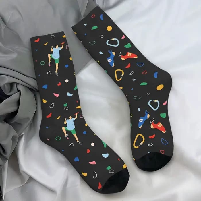 Bouldering escalade mur chaussettes grimpeur mode bas hommes haute qualité escalade chaussettes auto
