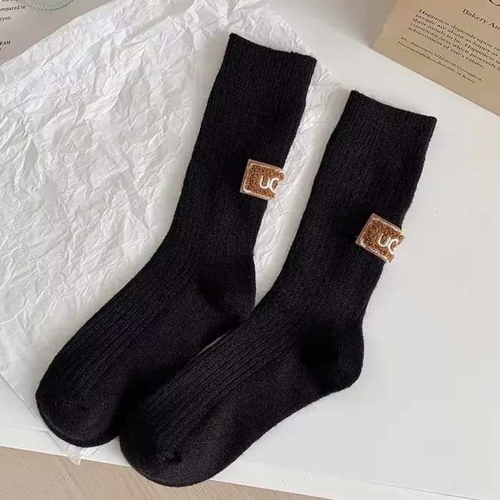 Chaussettes pour femmes Ins mi-tube chaussette garder au chaud tricoté femme botte de neige chausset