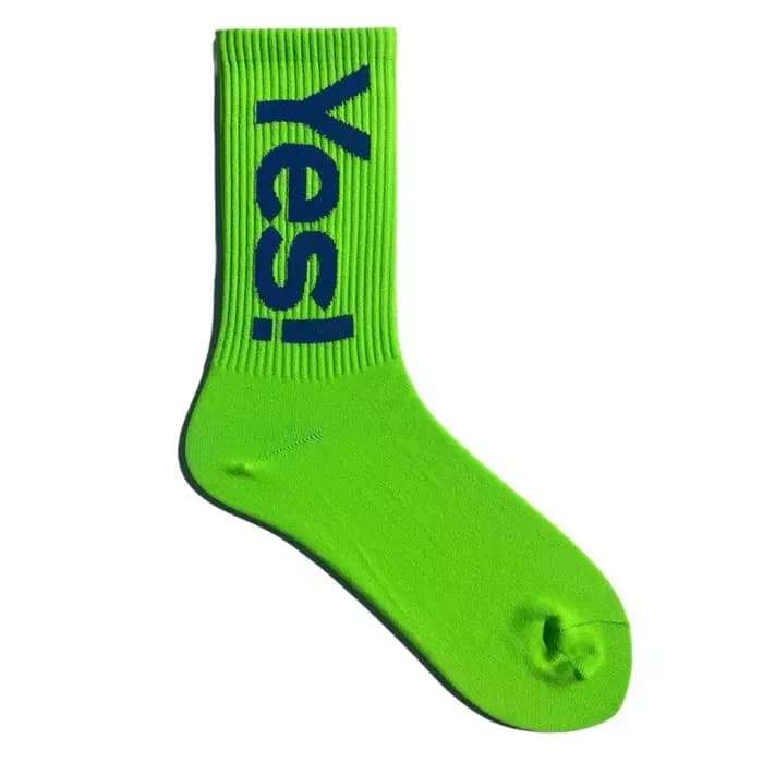 Chaussettes mi-hautes Vitality aux couleurs vives, avec lettres, multicolores au choix, respirantes,