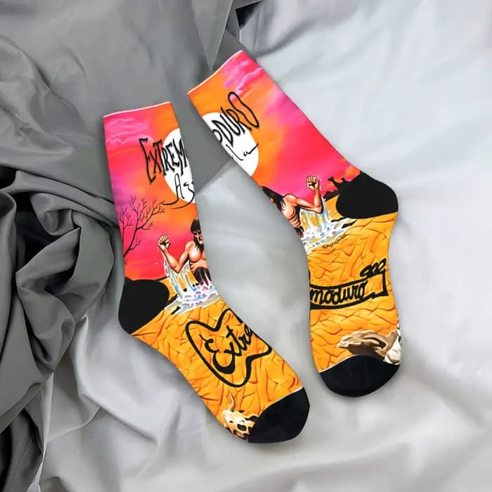 Rock Band EXTREMODURO Tour 2025 chaussettes Kawaii bas automne Anti-transpiration femmes hommes chau