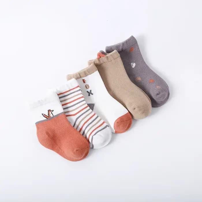 Chaussettes mi-tube en coton peigné bio pour bébé, chaussettes douces et confortables pour garçons e