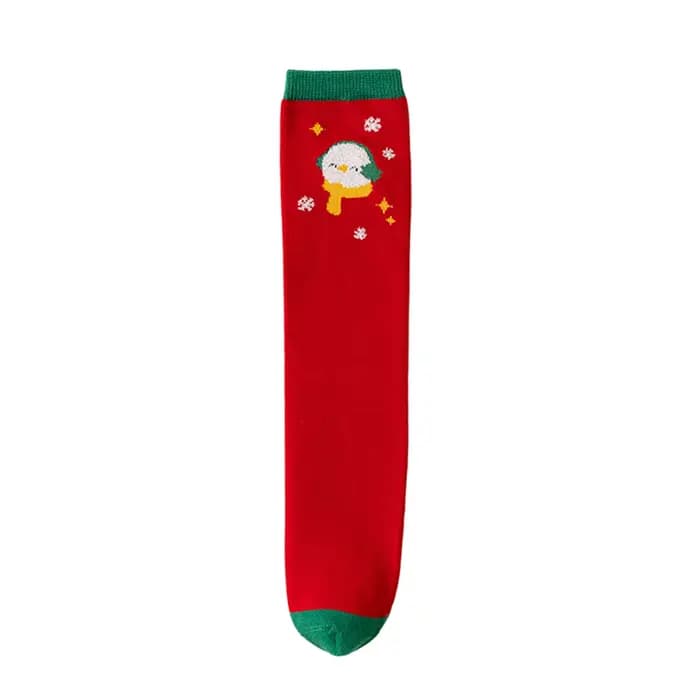 Chaussettes hautes de noël pour enfants, bas confortables à motif de renne, dessin animé de vacances