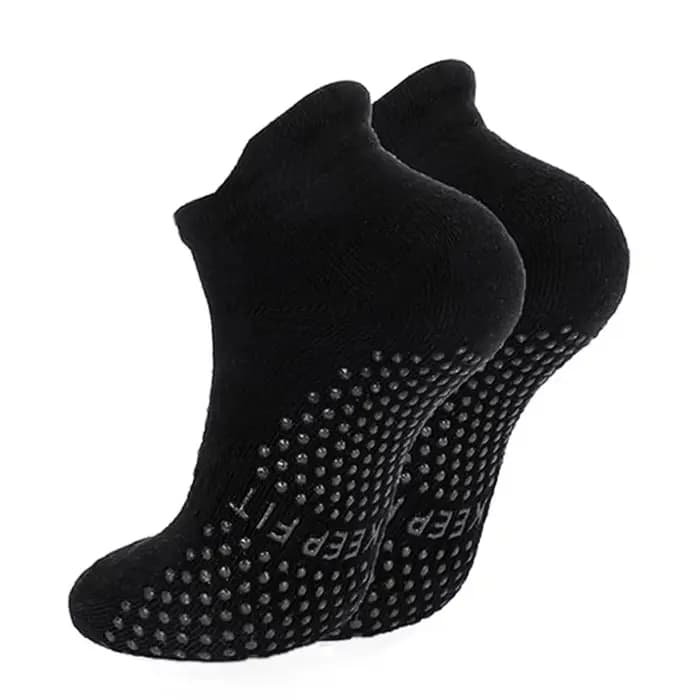 1 paire de chaussettes de Pilates à double grip antidérapant pour le yoga et le sport