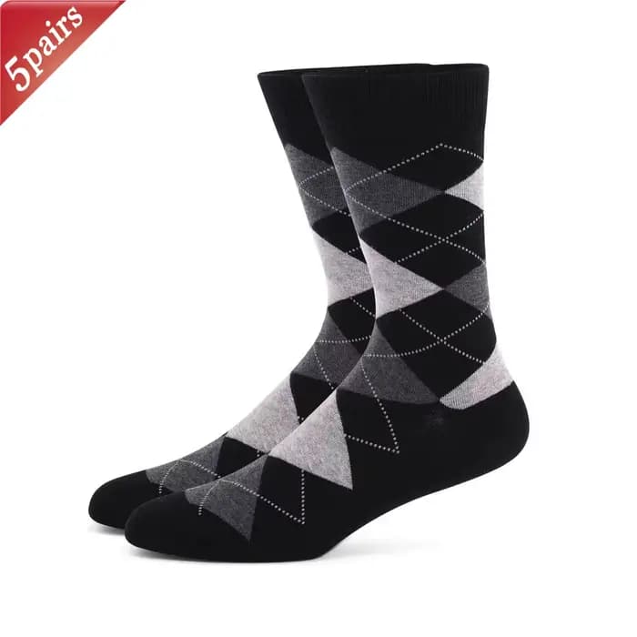 5 paires de chaussettes pour hommes ensemble surdimensionné Simple affaires sport polyvalent mi chau