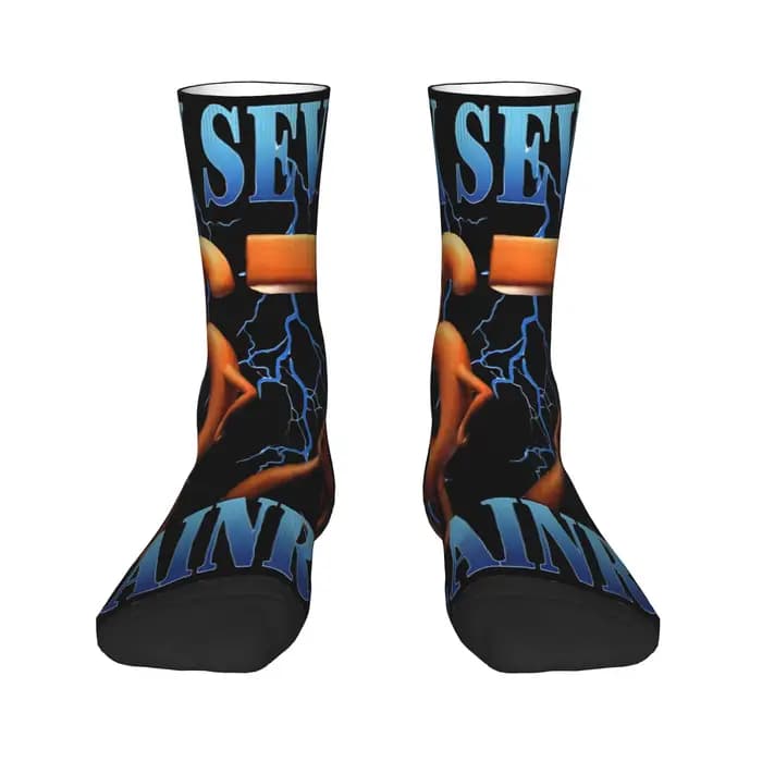 Chaussettes amusantes 67 Meme Italian Brainrot Tung Tung Sahur Six Seven, chaussettes d'automne mode