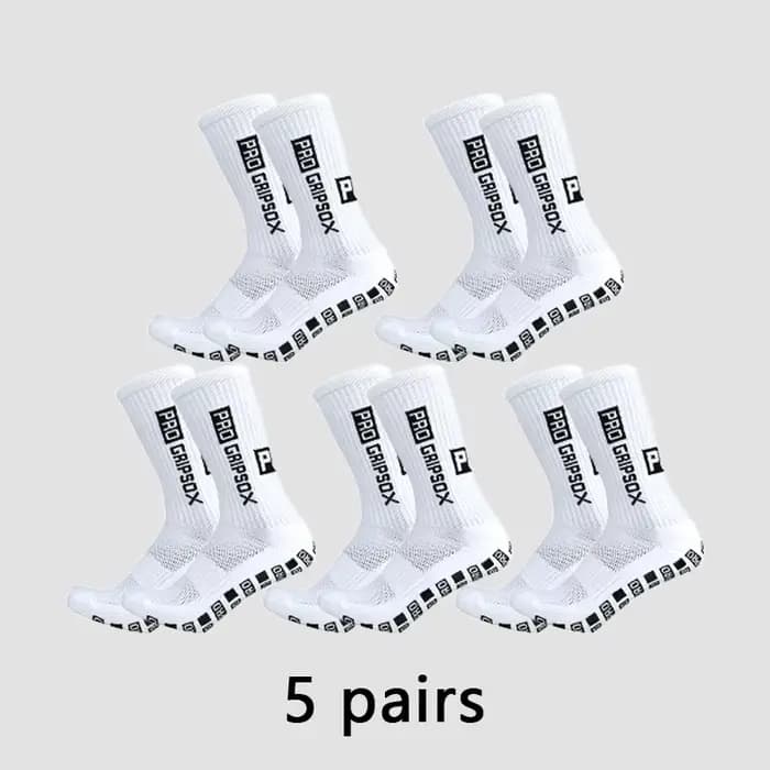 5 paires de chaussettes antidérapantes PRO Grip pour le football, pour hommes et femmes, chaussettes