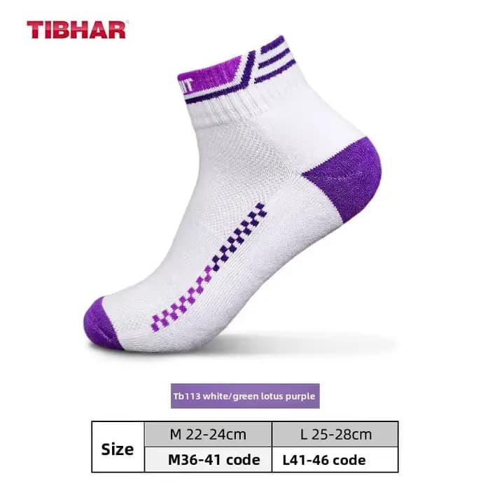 TIBHAR chaussettes de sport respirantes pour tennis de table pour hommes et femmes, chaussettes mi-m