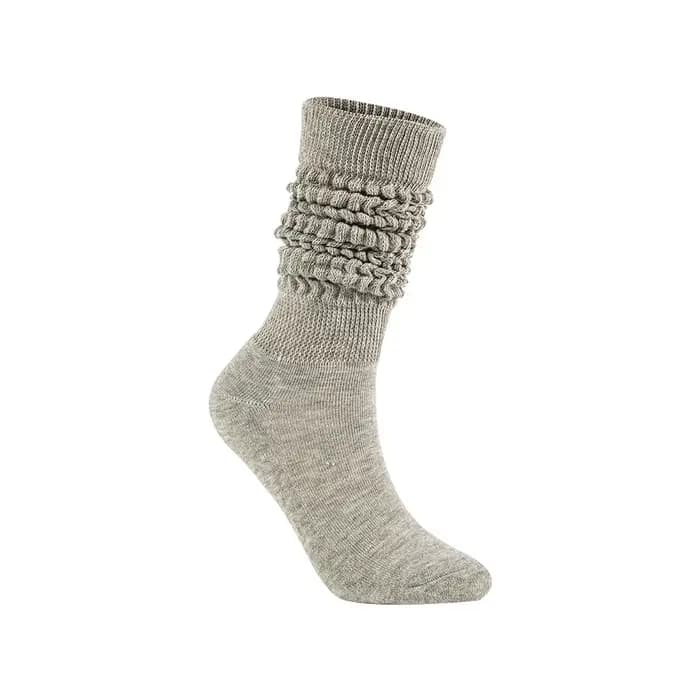 Chaussettes décontractées en coton épais pour femmes et jeunes filles, style slouchy, longues, coule