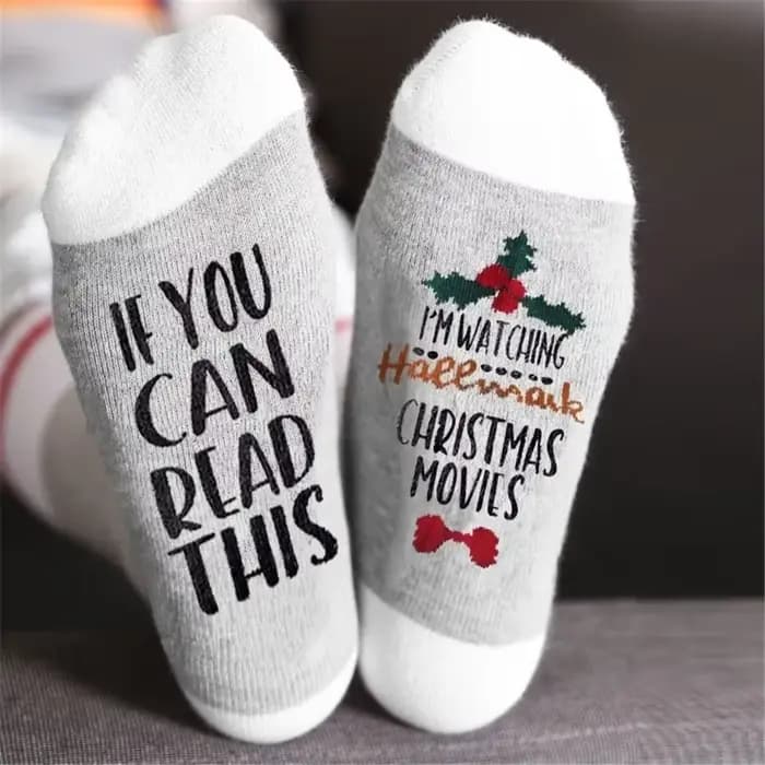Chaussettes du nouvel an si vous pouvez lire ce que je regarder des films de noël chaussettes femmes