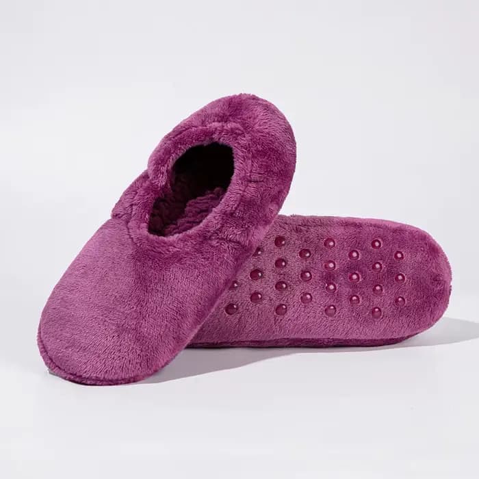 AOTOLK 1 paire de chaussettes de sol d'intérieur pour femmes hiver chaud antidérapant doux confortab