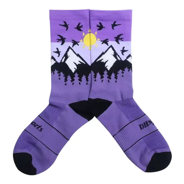 Chaussettes de sport respirantes pour hommes et femmes, Compression transfrontalière, course à pied,