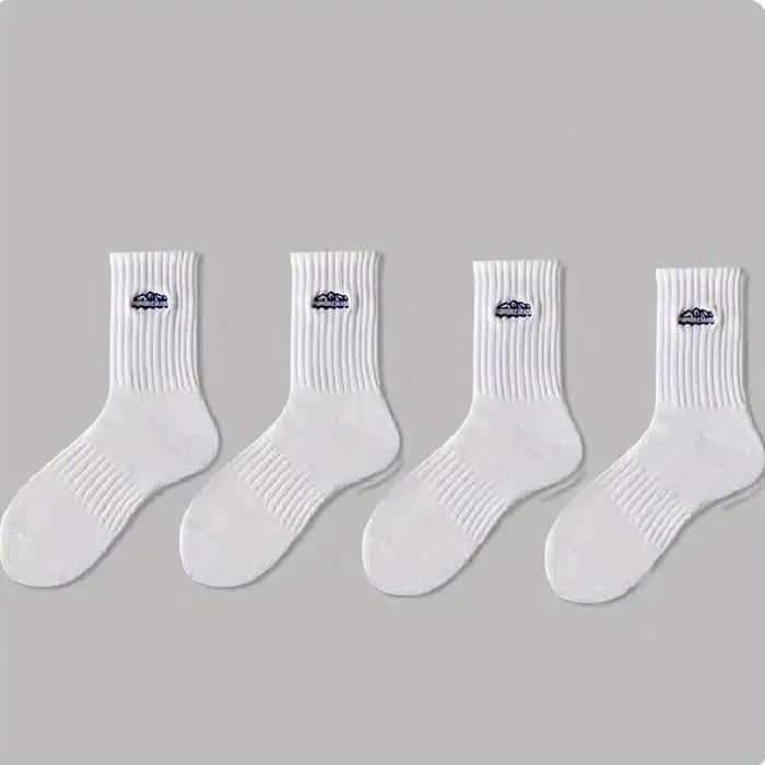 4 paires de chaussettes unisexes avec motif de peinture à l'huile, fines, respirantes et polyvalente