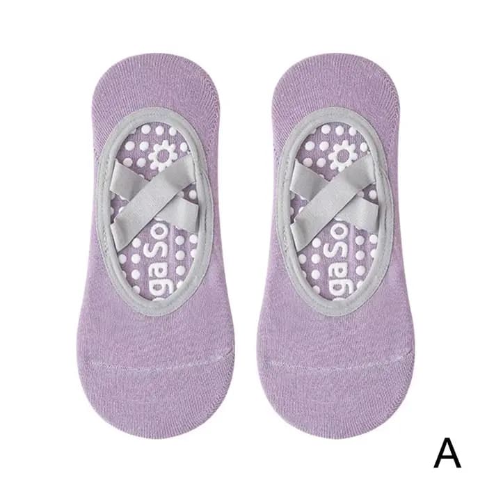 Chaussettes de yoga antidérapantes pour femmes – Chaussettes respirantes dos nu pour ballet, pilates